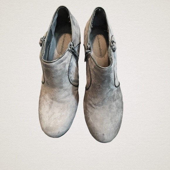 sole (sense)ability Women's Gray Shooties Booties Heels Size:8.5M - Picture 3 of 6
